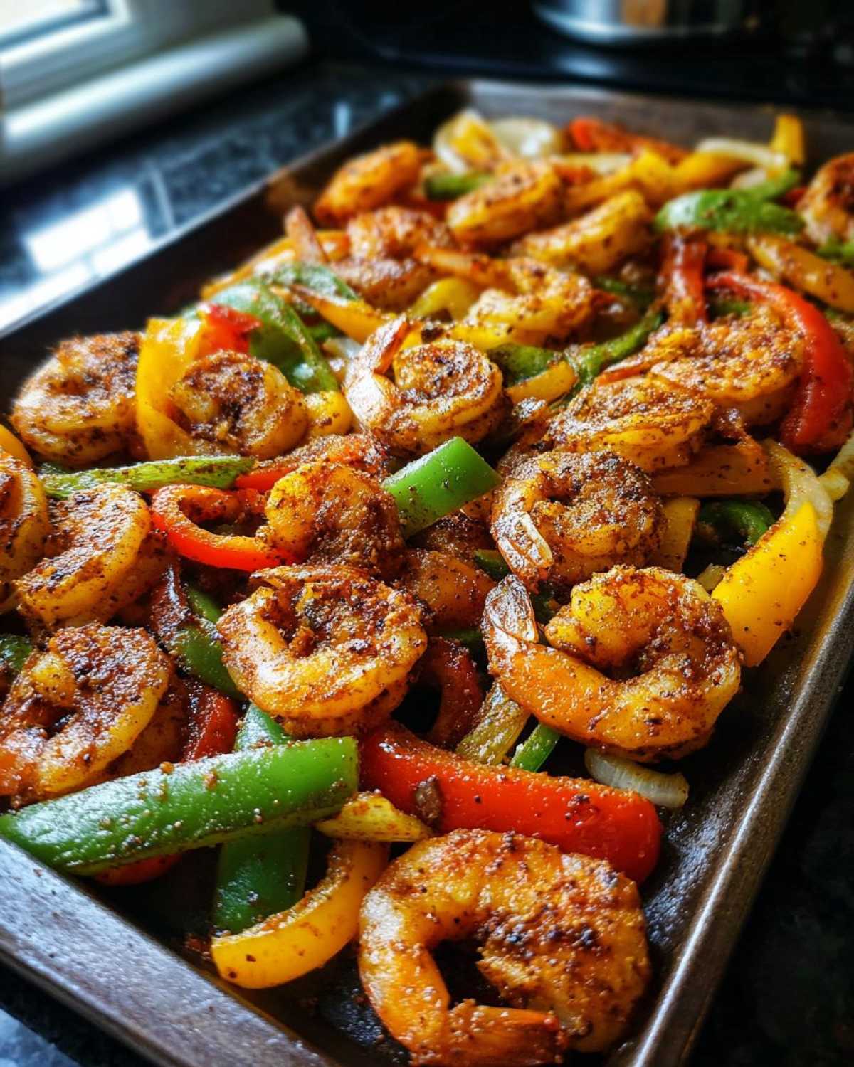 Shrimp Fajitas Sheet Pan Dinner - detail 1
