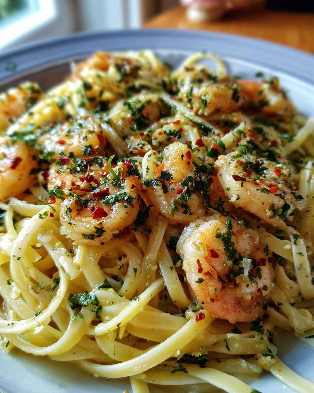 Shrimp Scampi Linguine - detail 3