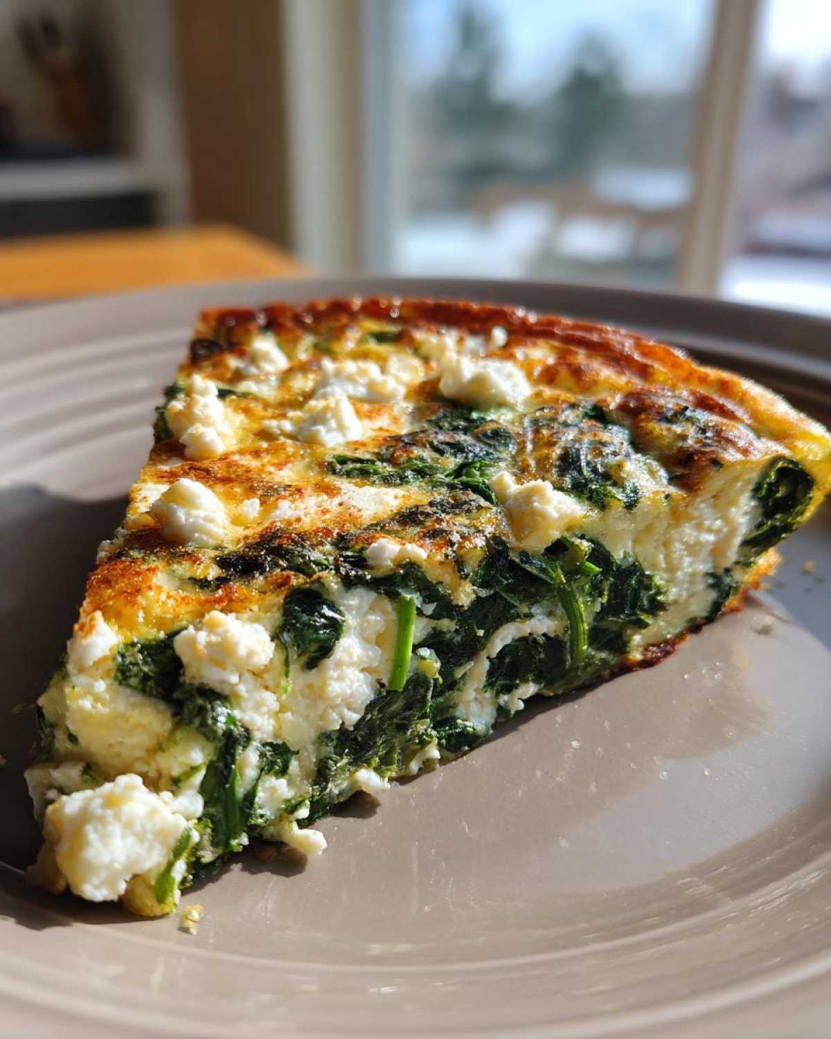 Spinach Feta Frittata - detail 1