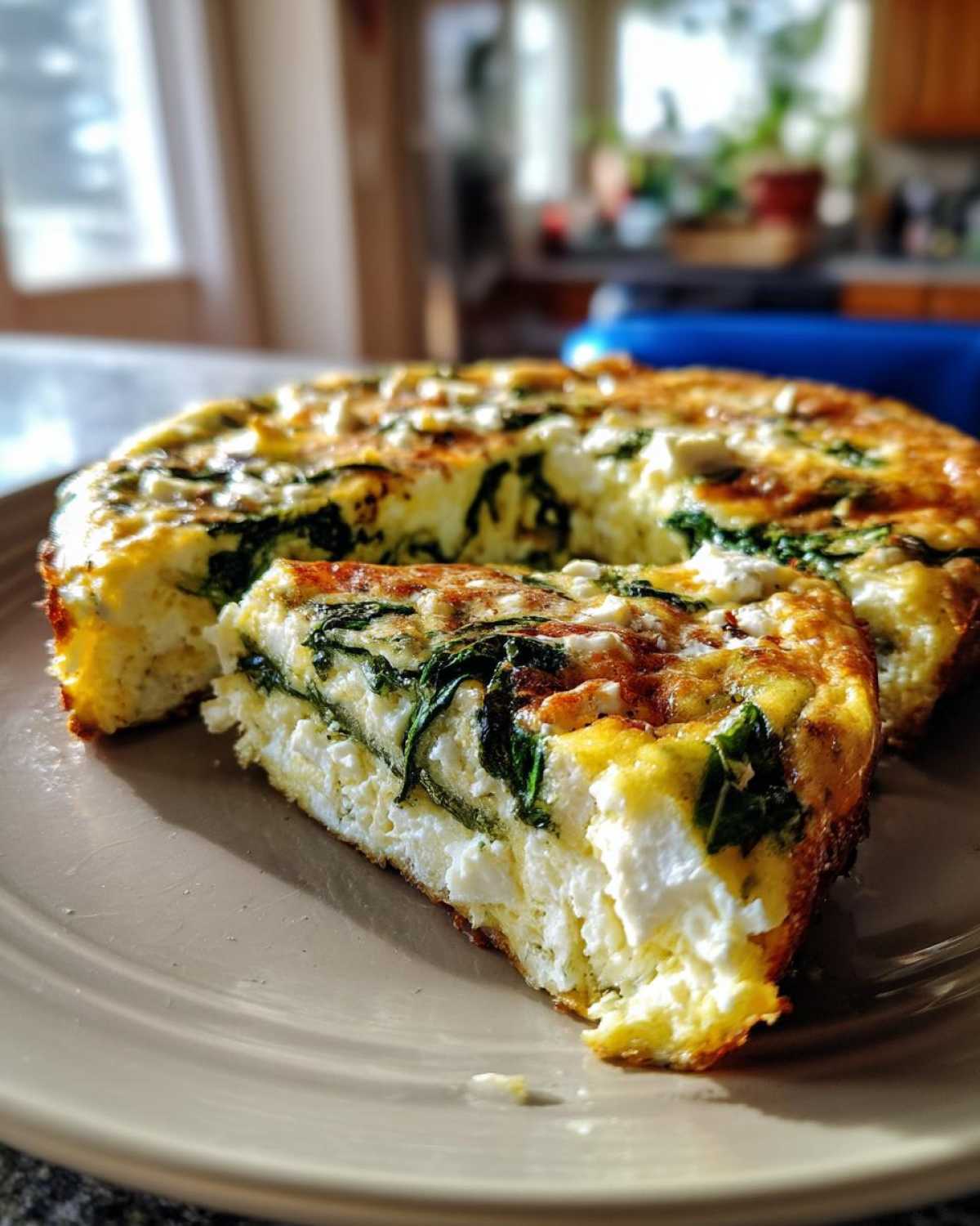 Spinach Feta Frittata - detail 3