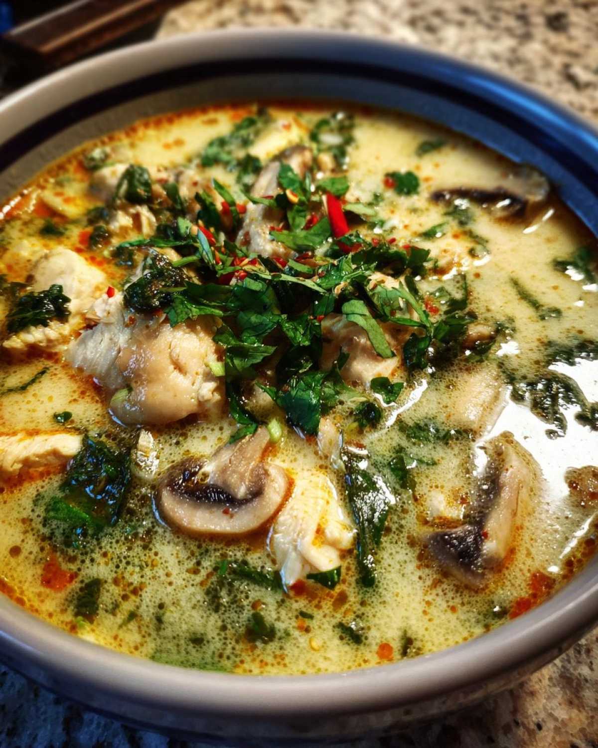 Thai Coconut Soup (Tom Kha) for Lunch - detail 3