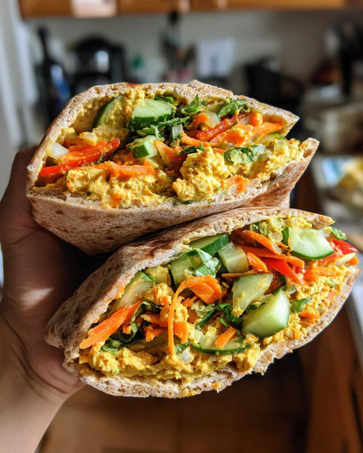 Veggie Hummus Pita Pockets - detail 1