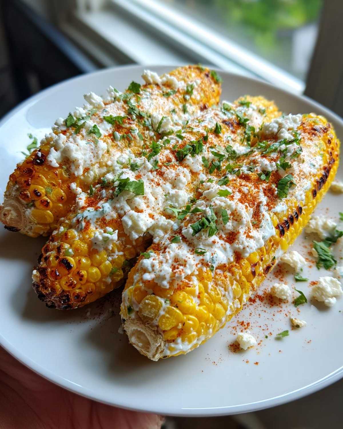 Air fryer Mexican street corn - detail 1