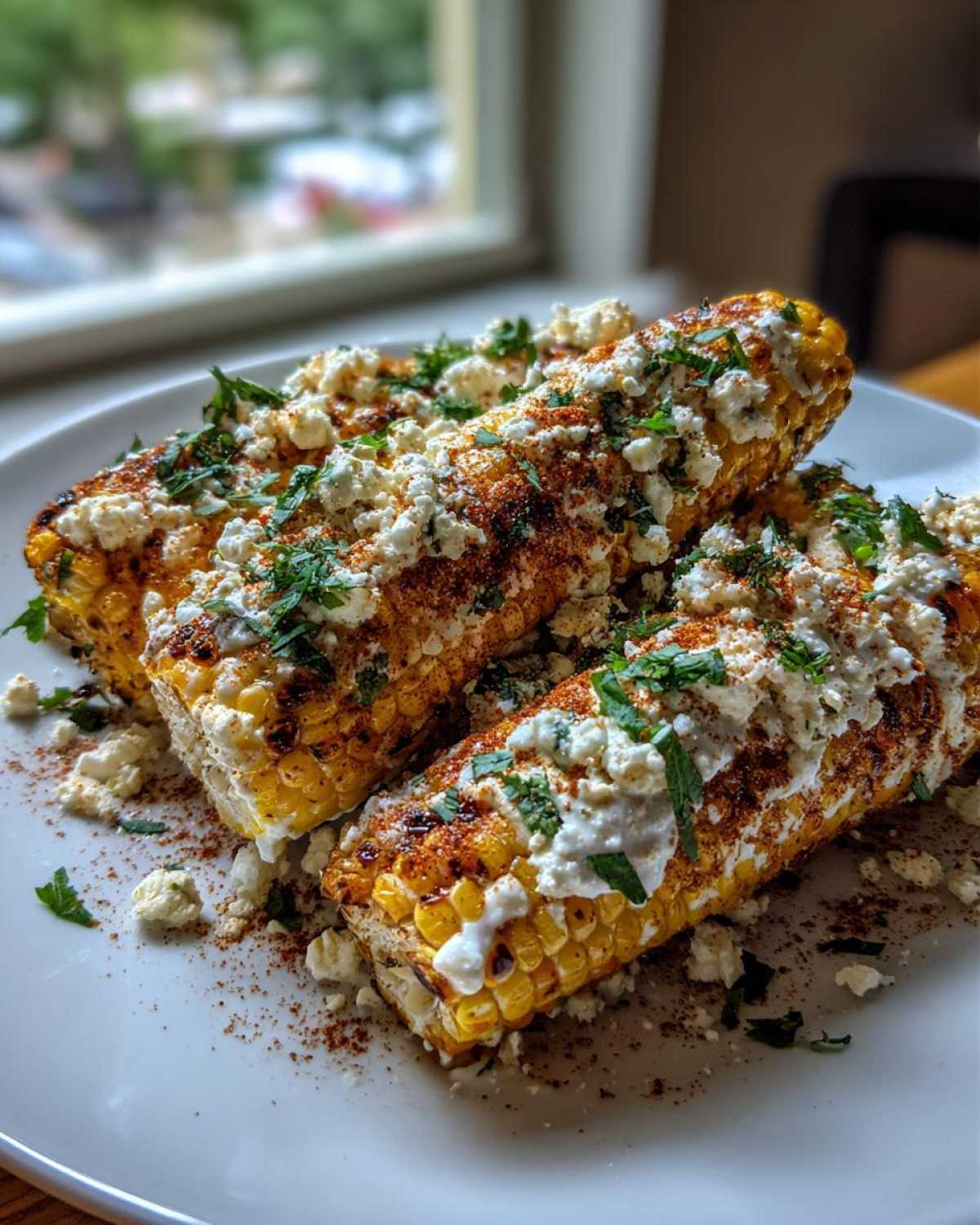 Air fryer Mexican street corn - detail 2