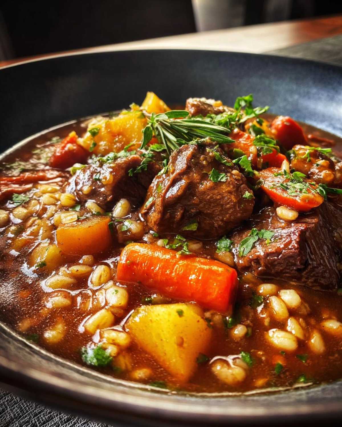 Beef and Barley Winter Stew - detail 3