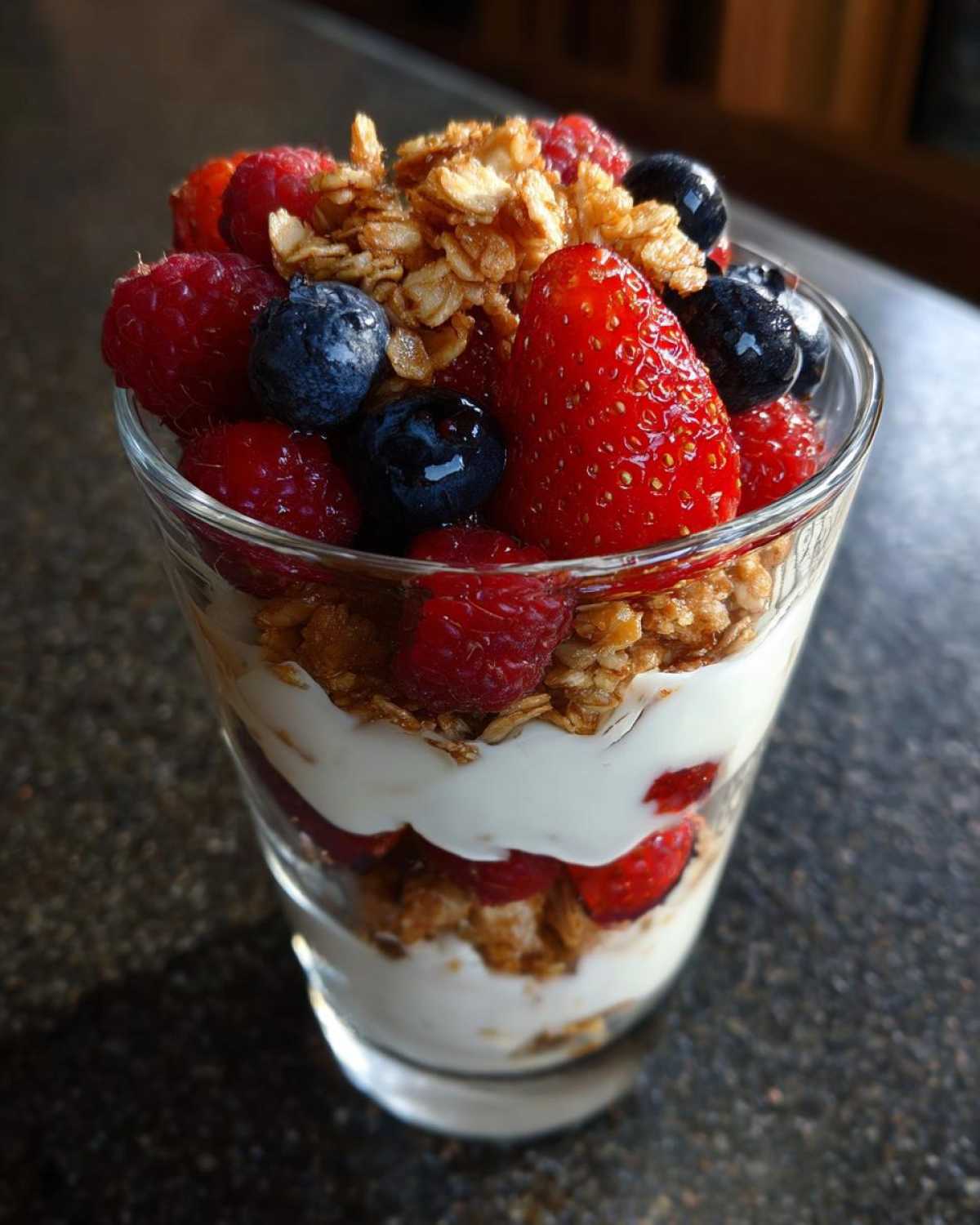 Berry Yogurt Parfait with Ginger Granola - detail 4