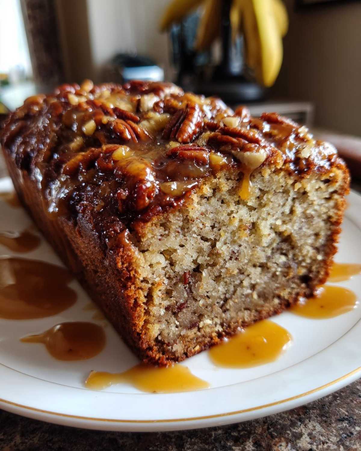 Caramel Pecan Banana Bread - detail 2