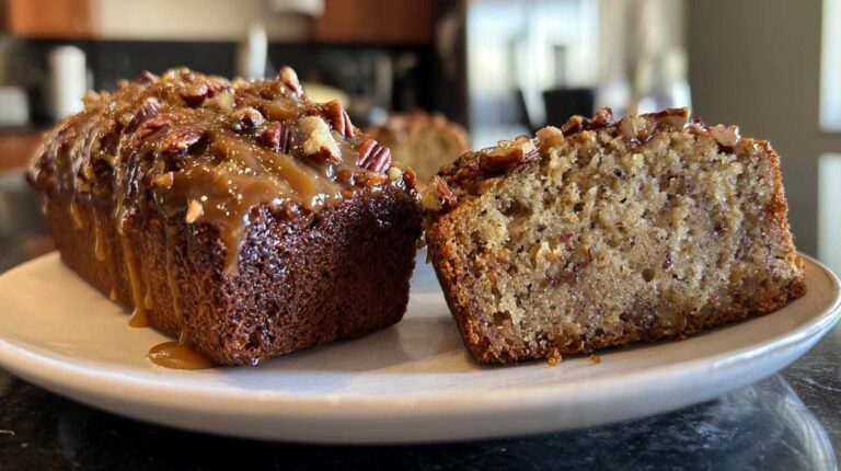 Caramel Pecan Banana Bread