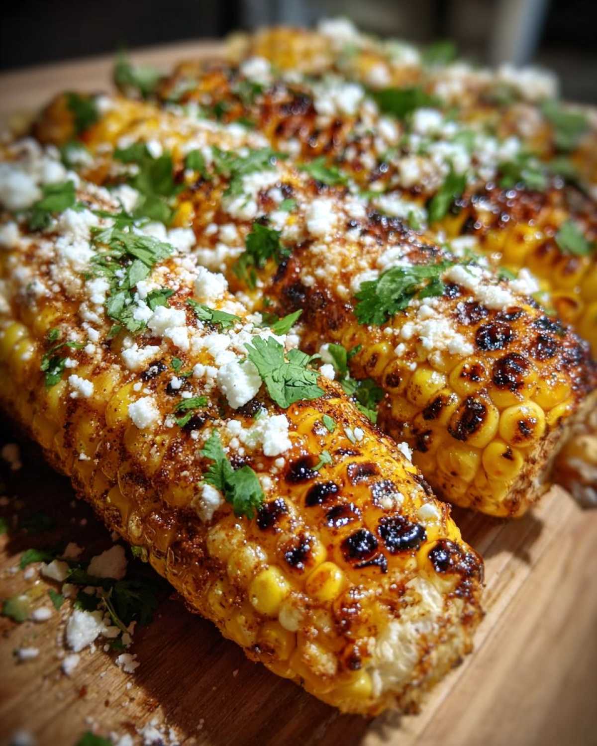 Charred Mexican street corn - detail 3