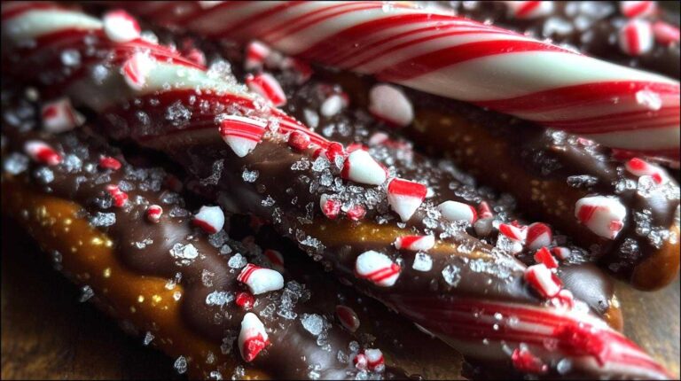 Chocolate Covered Pretzel Candy Canes