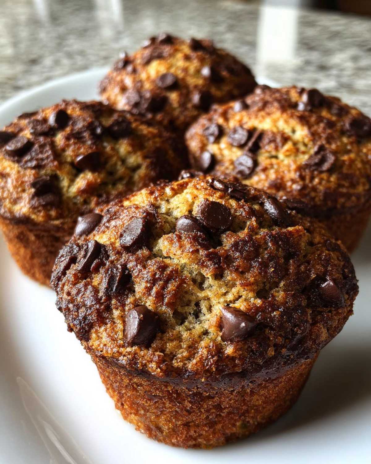 Chocolate chip zucchini muffins - detail 1