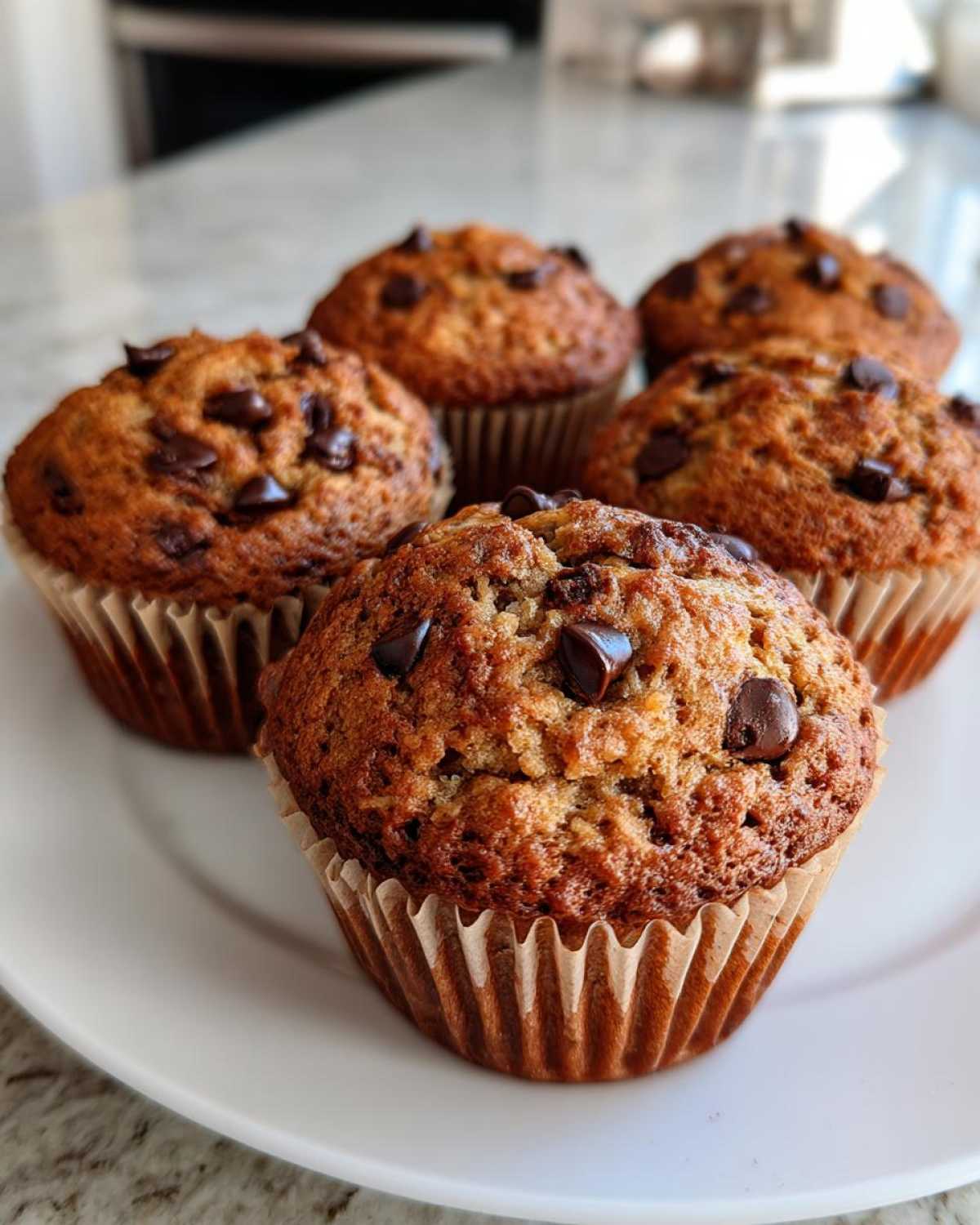 Chocolate chip zucchini muffins - detail 4