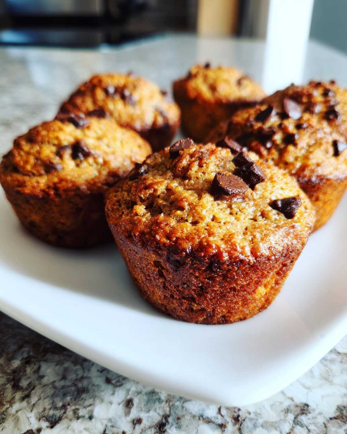 Chocolate chip zucchini muffins - detail 2