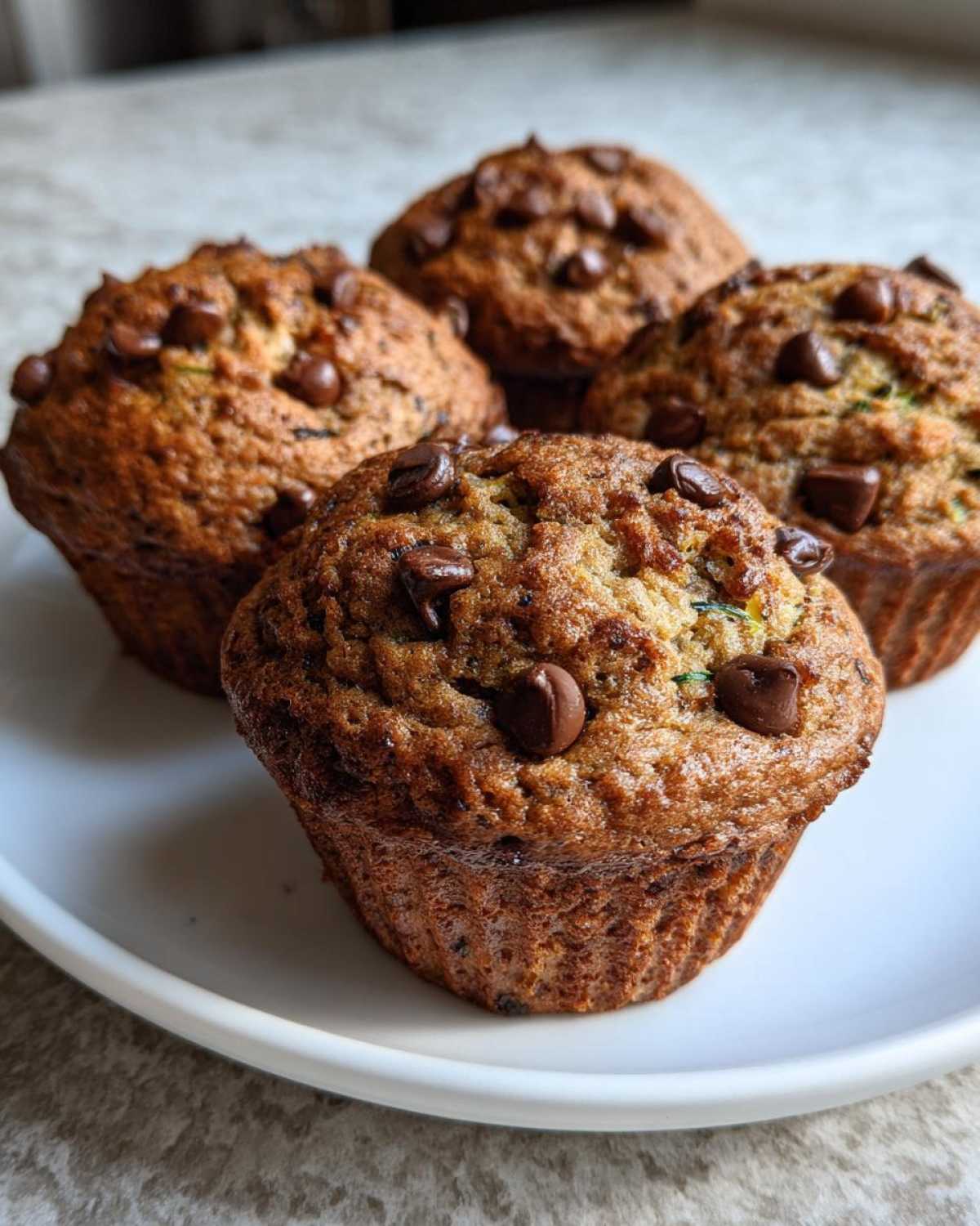 Chocolate chip zucchini muffins - detail 3