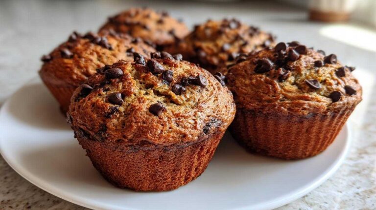 Chocolate chip zucchini muffins