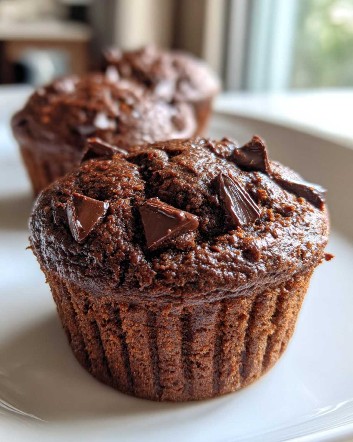 Chocolate protein muffins - detail 1