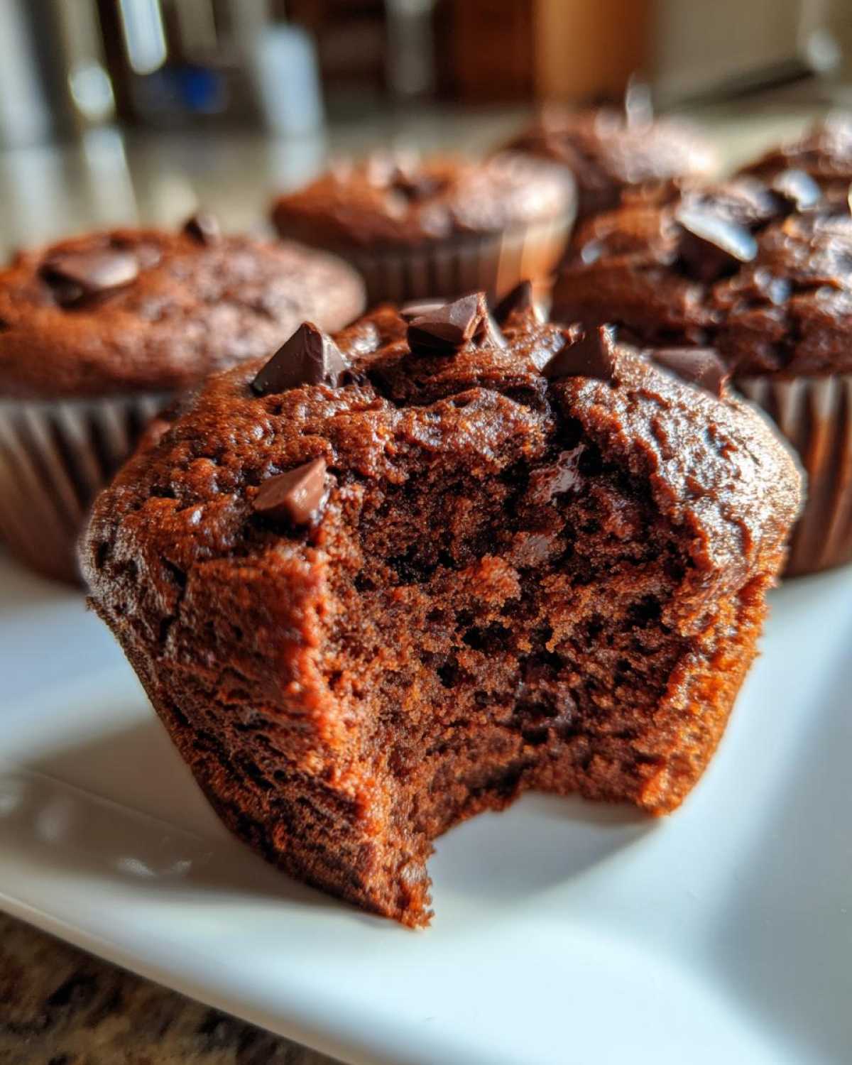 Chocolate protein muffins - detail 2