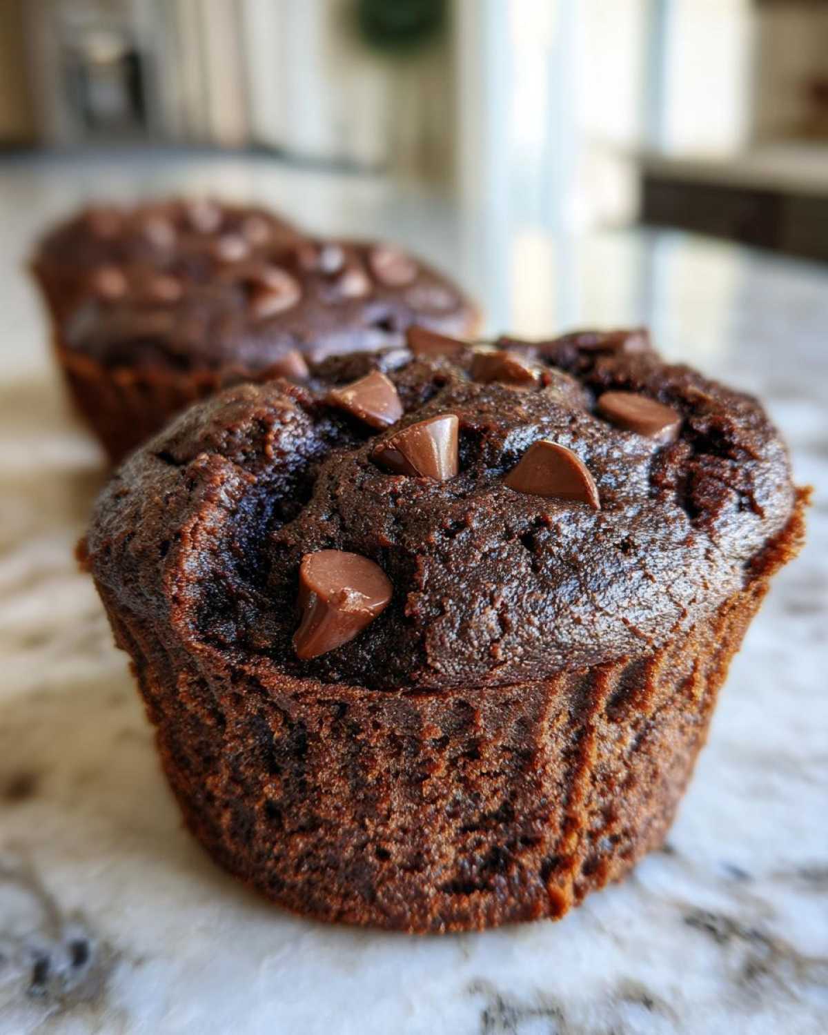 Chocolate protein muffins - detail 3