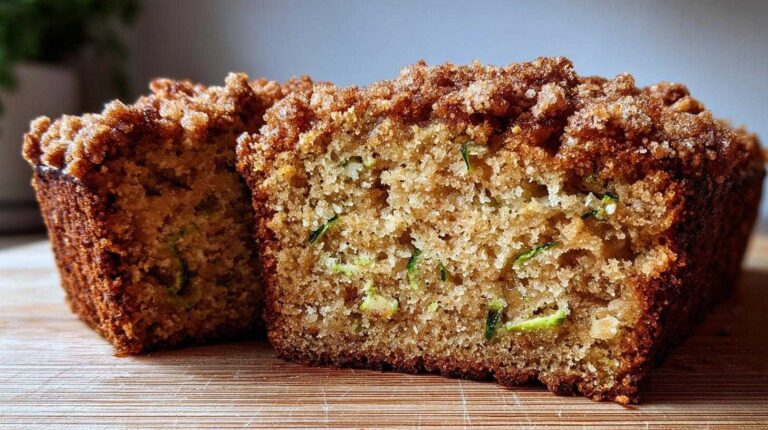Cinnamon Streusel Topped Zucchini Bread Bakery Style