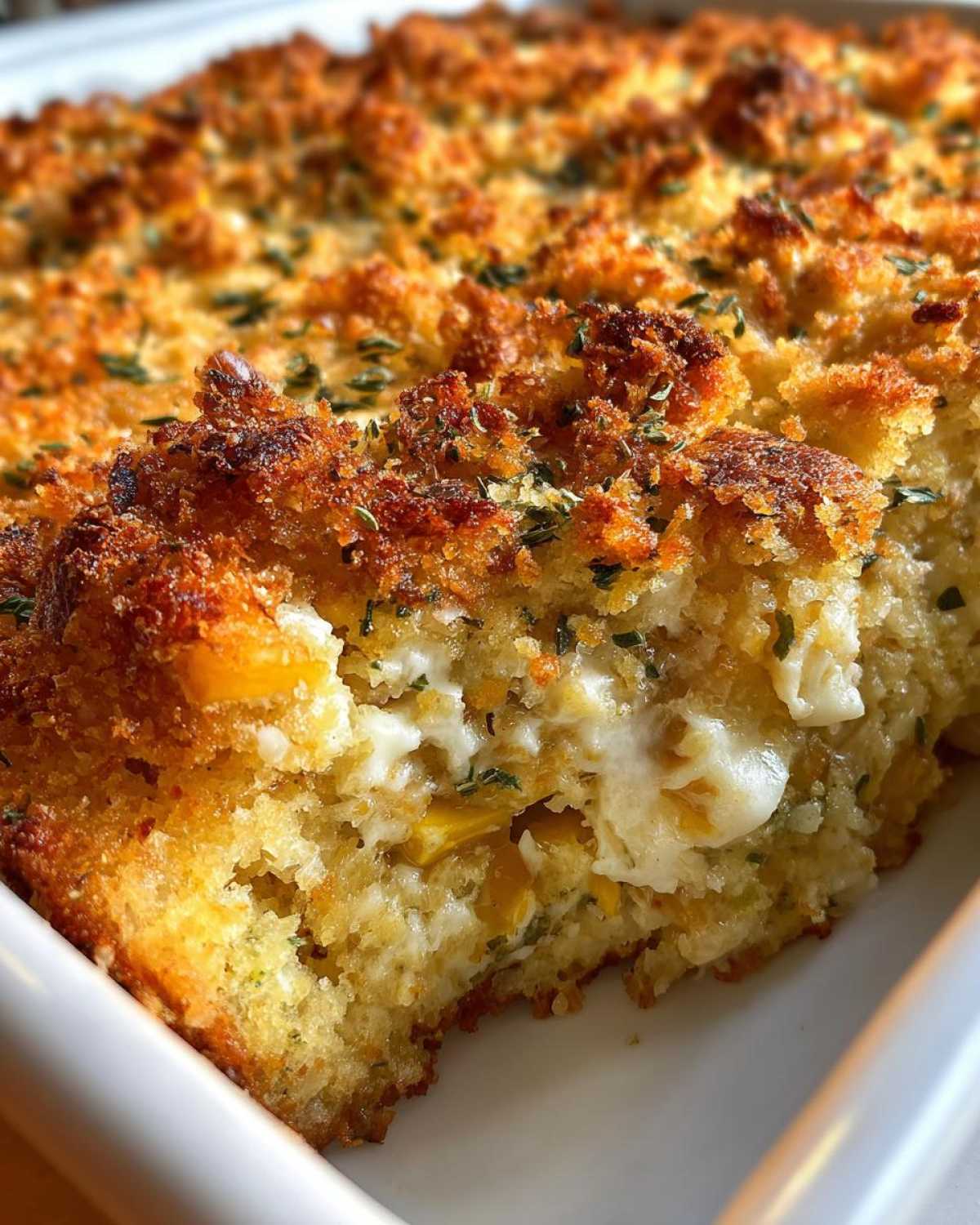 Corn and squash casserole - detail 2