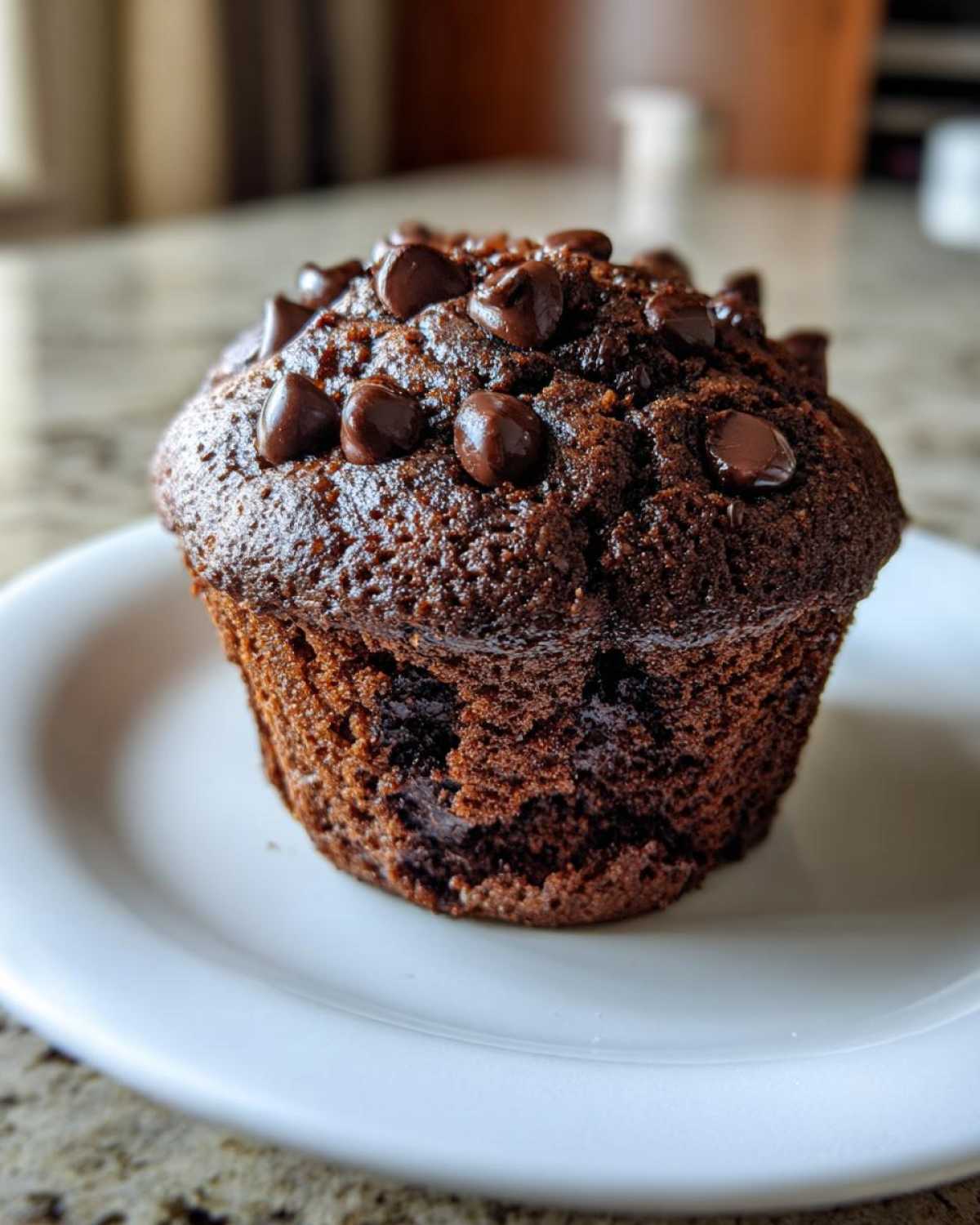 Double chocolate chip muffins - detail 2