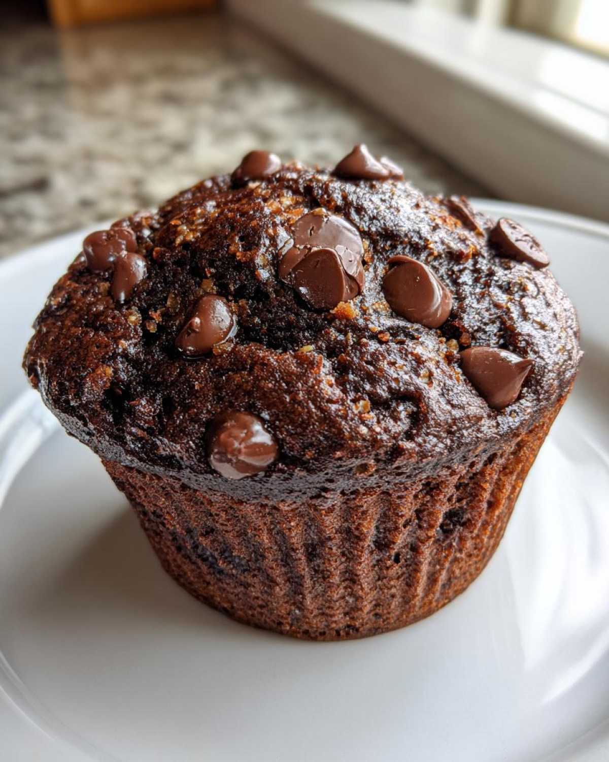 Double chocolate chip muffins - detail 3