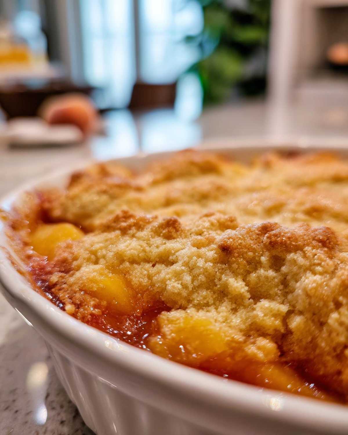 Homemade Peach Cobbler (with Fresh Peaches) - detail 2
