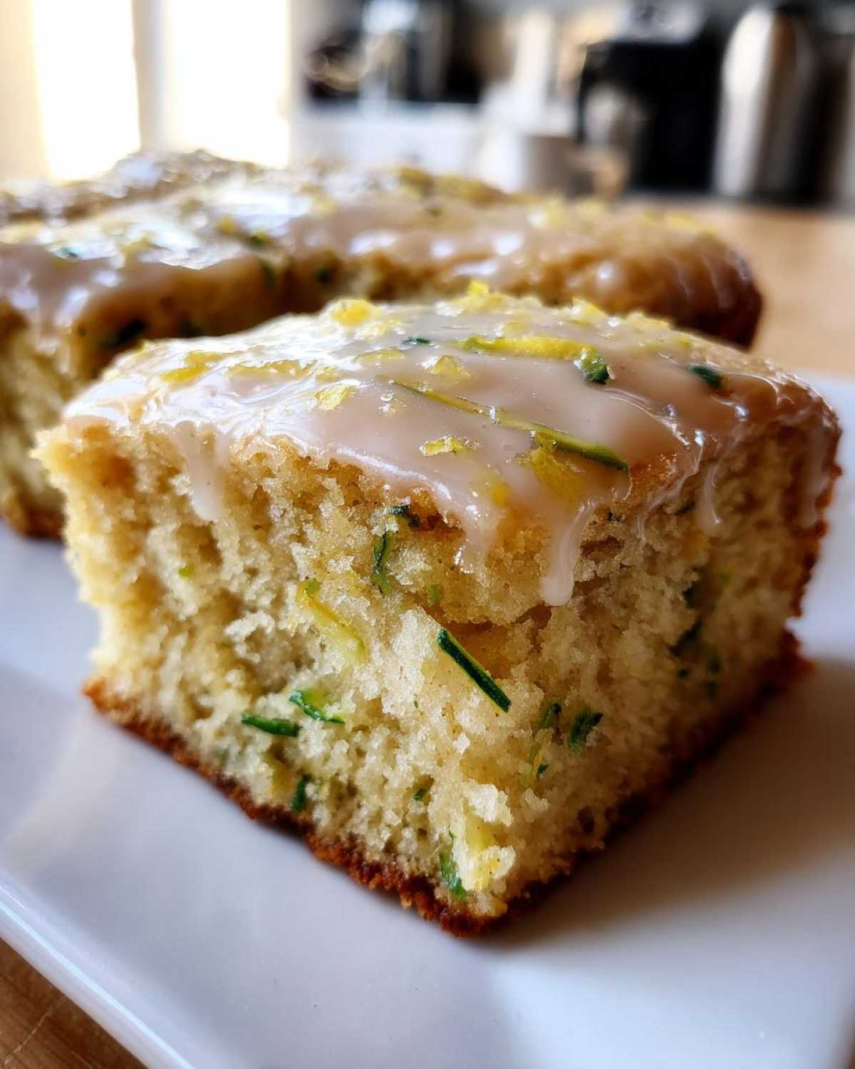 Lemon Zucchini Bars with Glaze - detail 4