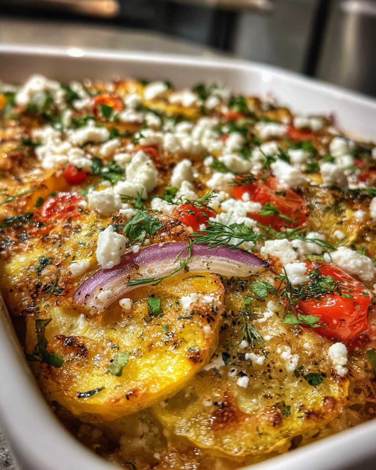 Mediterranean squash casserole - detail 2