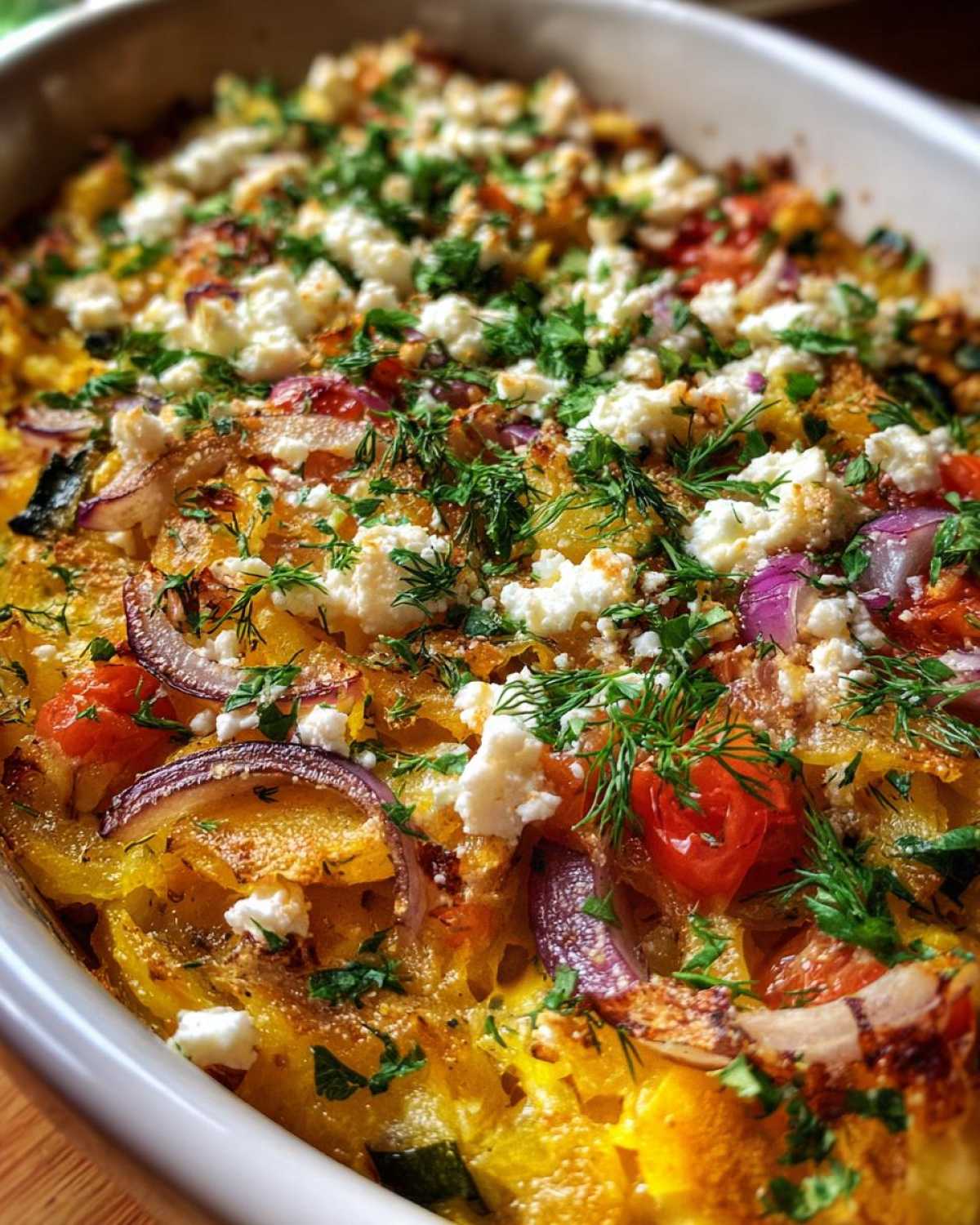 Mediterranean squash casserole - detail 3