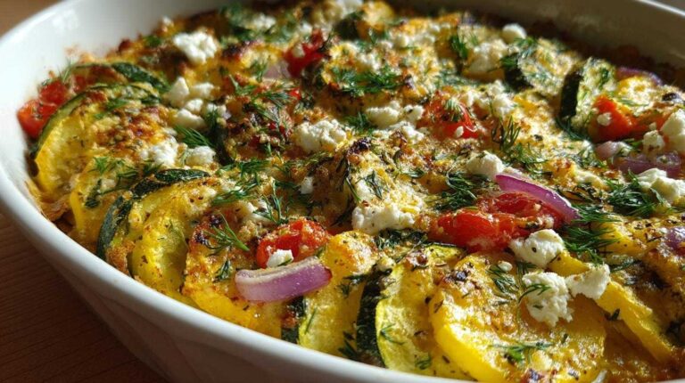 Mediterranean squash casserole