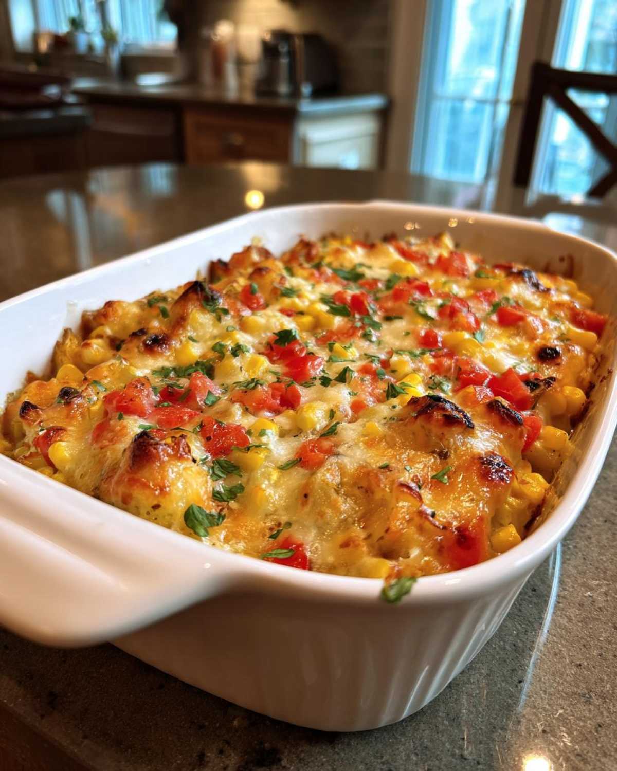 Mexican squash casserol - detail 1