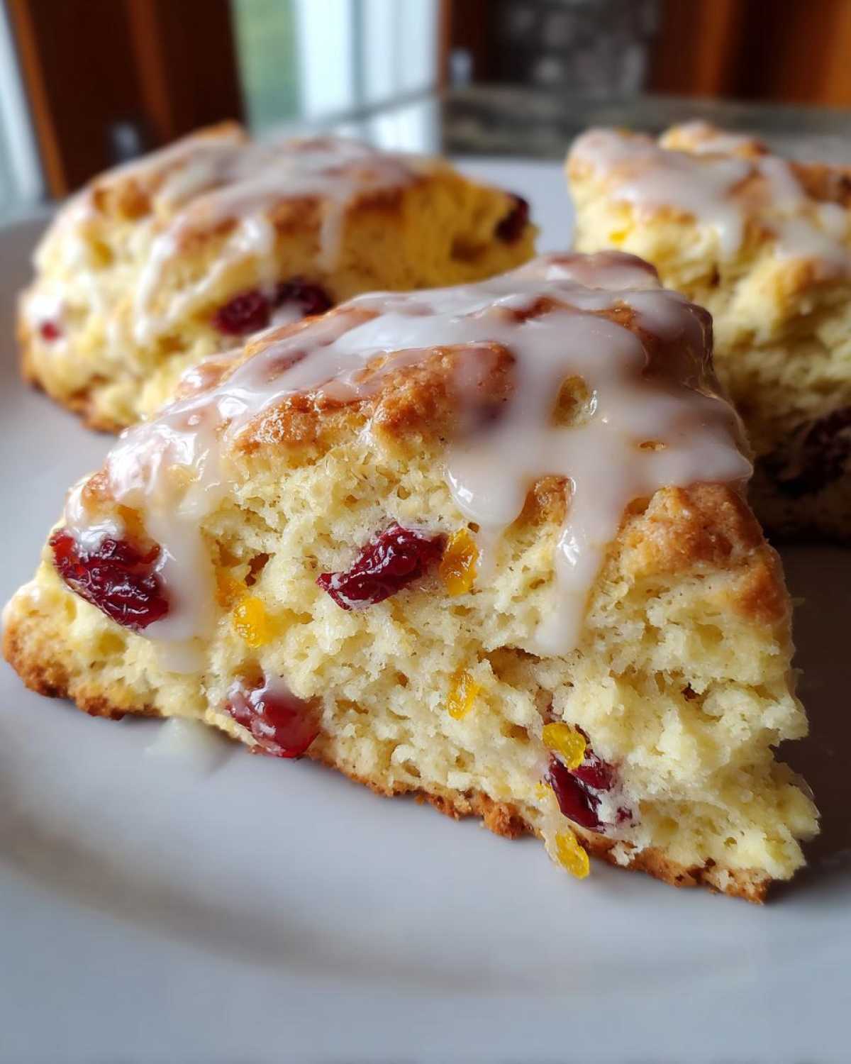 Orange Cranberry Scones with Lemon Glaze - detail 3