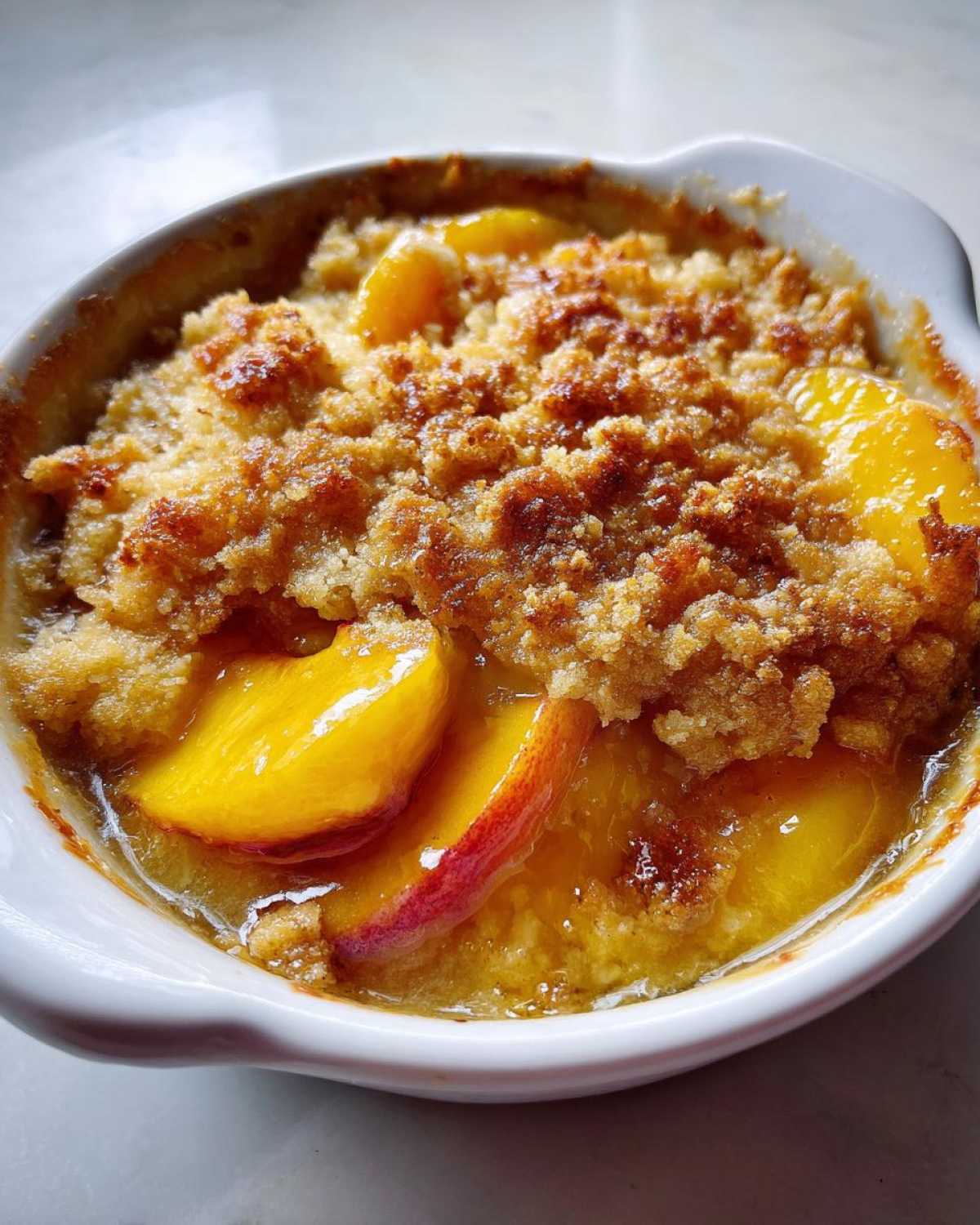 Peach Cobbler with Fresh Peaches - detail 2