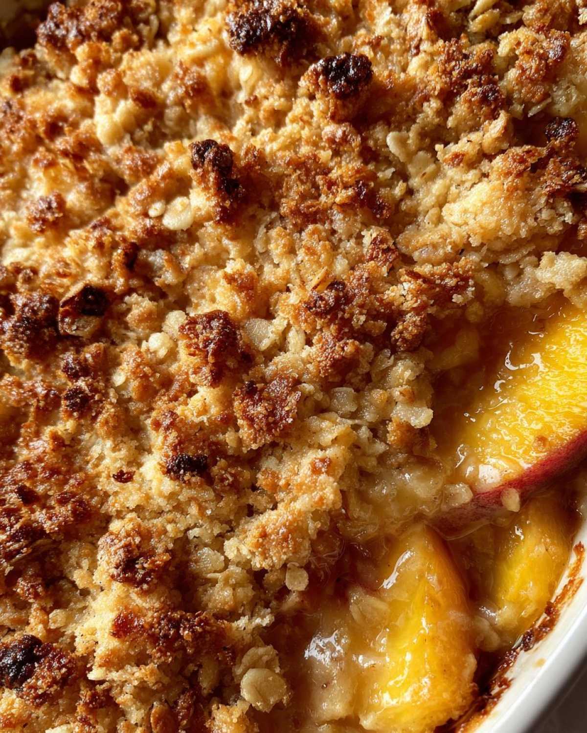 Peach Crisp with Fresh Peaches - detail 1