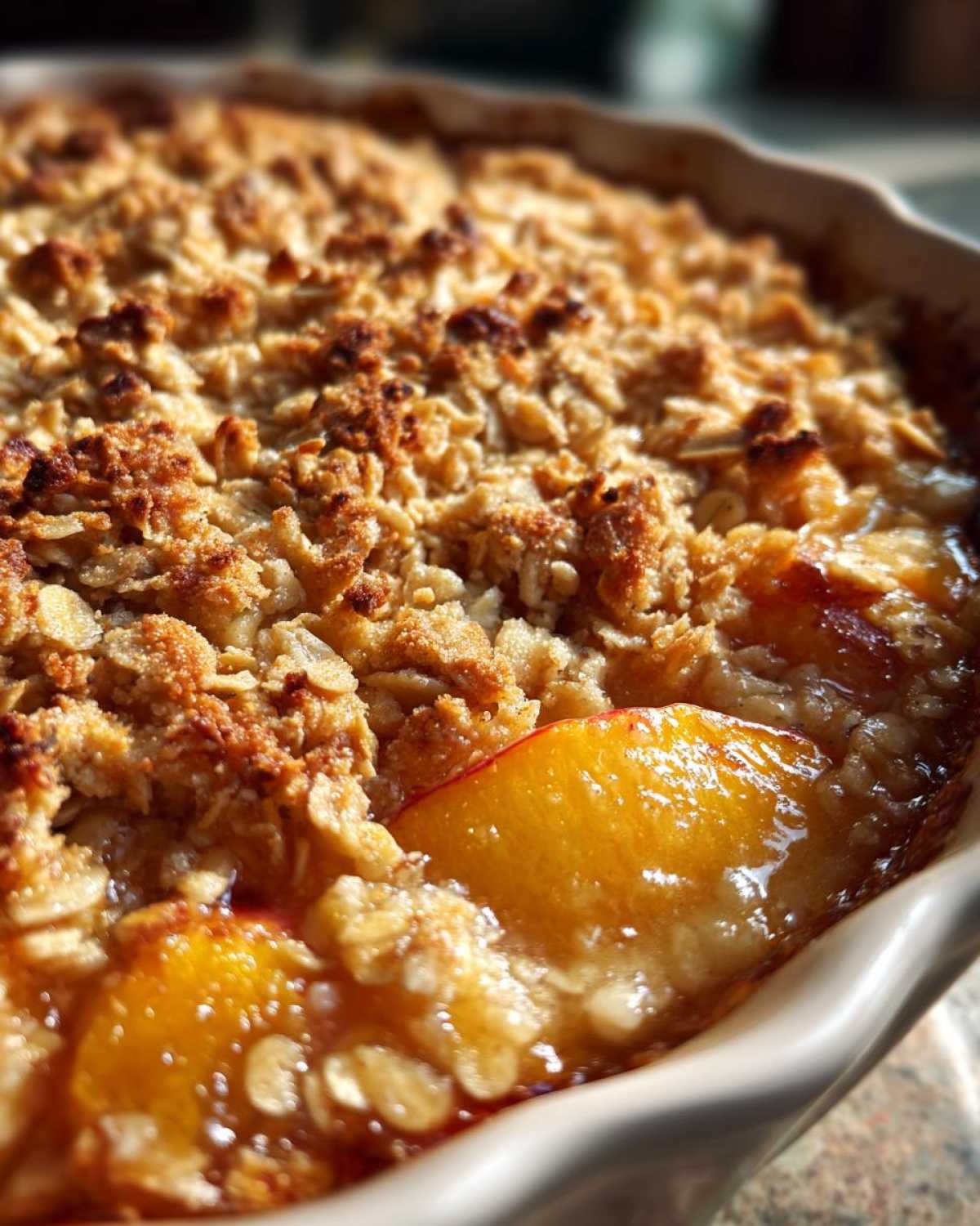 Peach Crisp with Fresh Peaches - detail 2