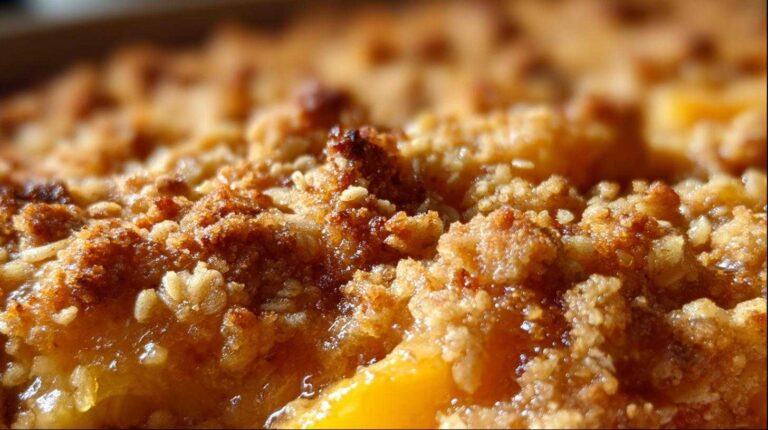 Peach Crisp with Fresh Peaches