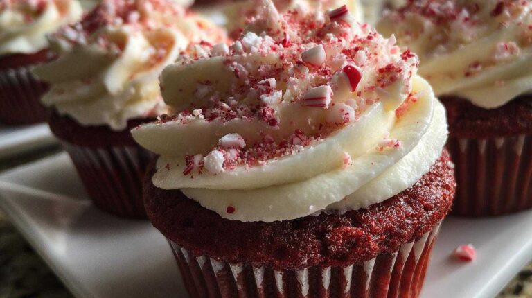 Red Velvet Peppermint Cupcakes