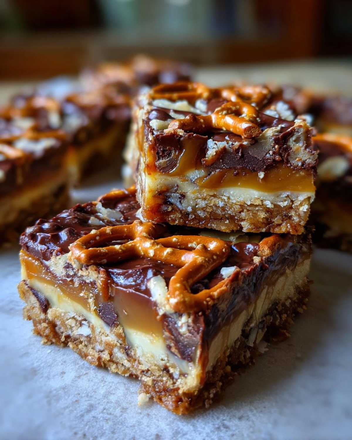 Salted Caramel Pretzel Magic Bars - detail 1