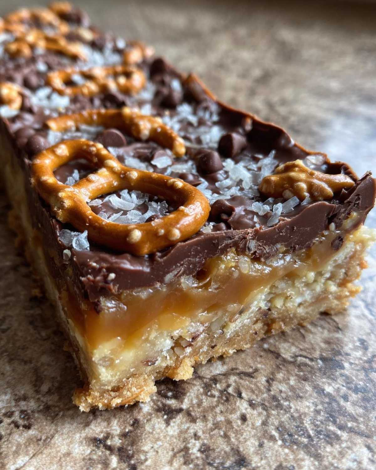 Salted Caramel Pretzel Magic Bars - detail 2
