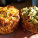Savory zucchini cheese muffins