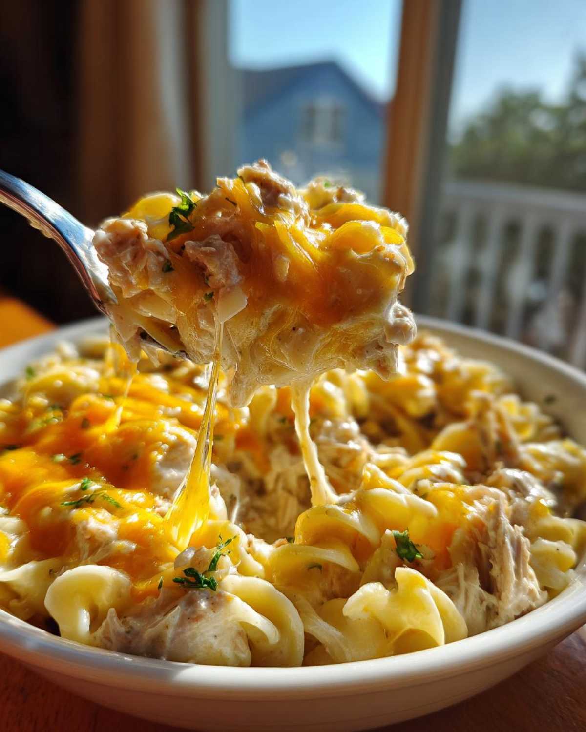Slow cooker tuna noodle casserole - detail 3