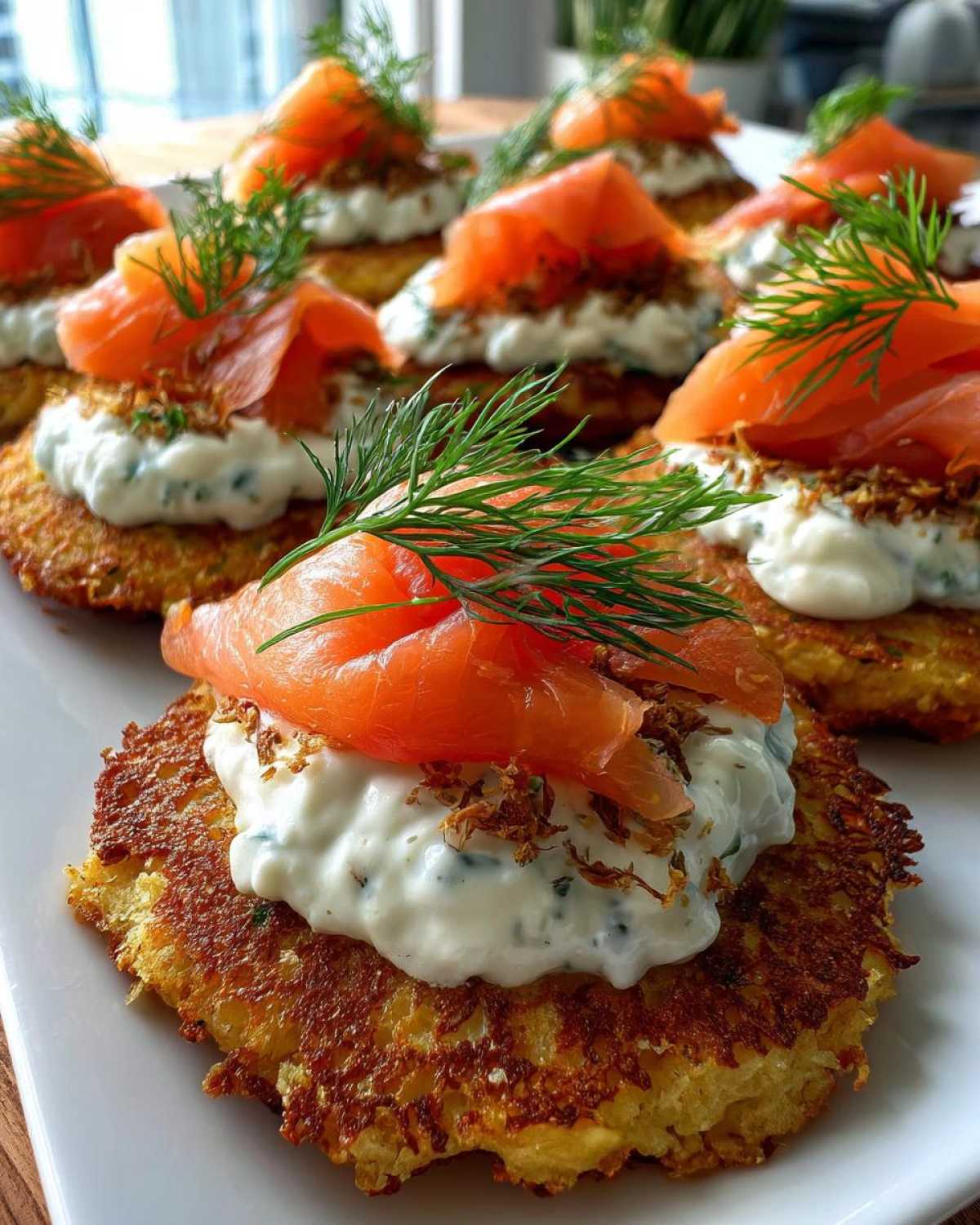 Smoked Salmon Blini with Dill Cream - detail 2
