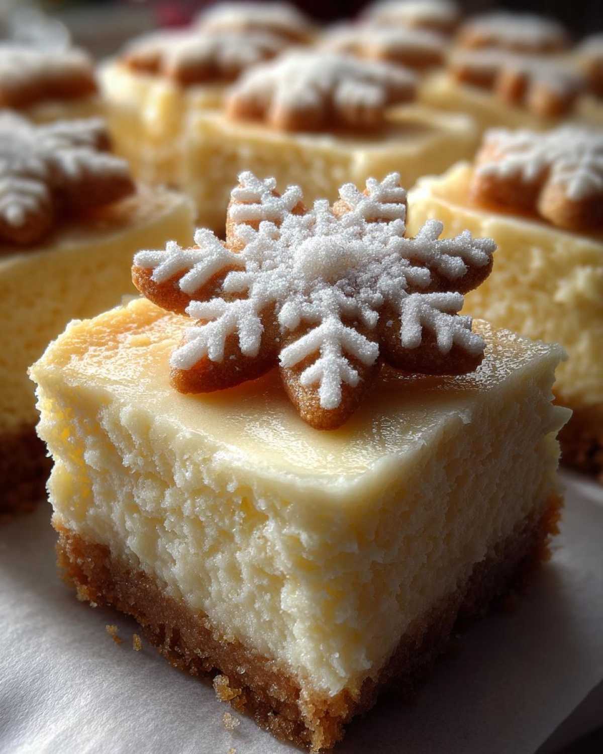 Snowflake Sugar Cookie Cheesecake Bites - detail 1