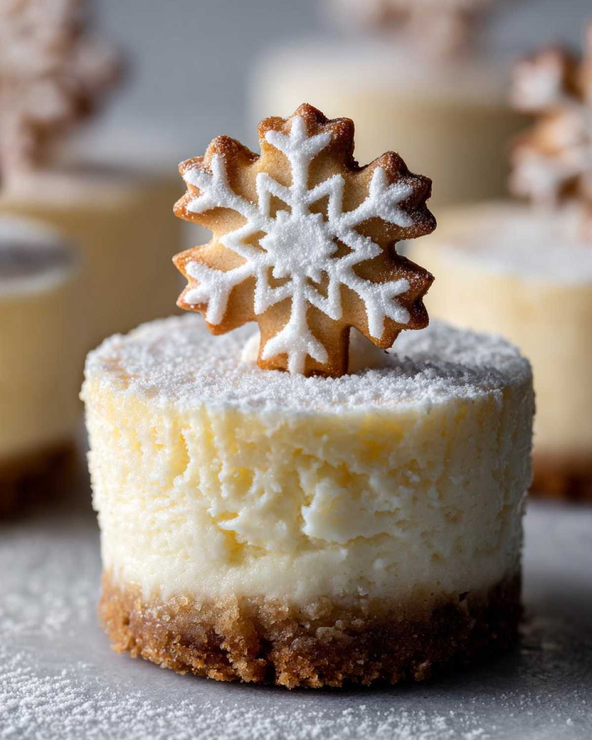 Snowflake Sugar Cookie Cheesecake Bites - detail 3