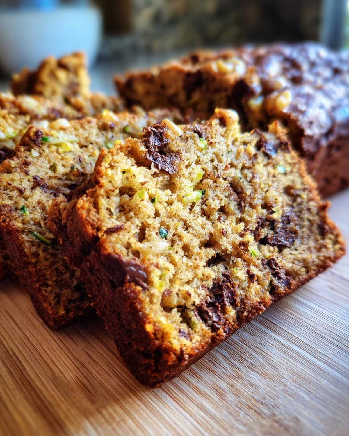 Spiced Chocolate Zucchini Bread Orange Walnuts - detail 1
