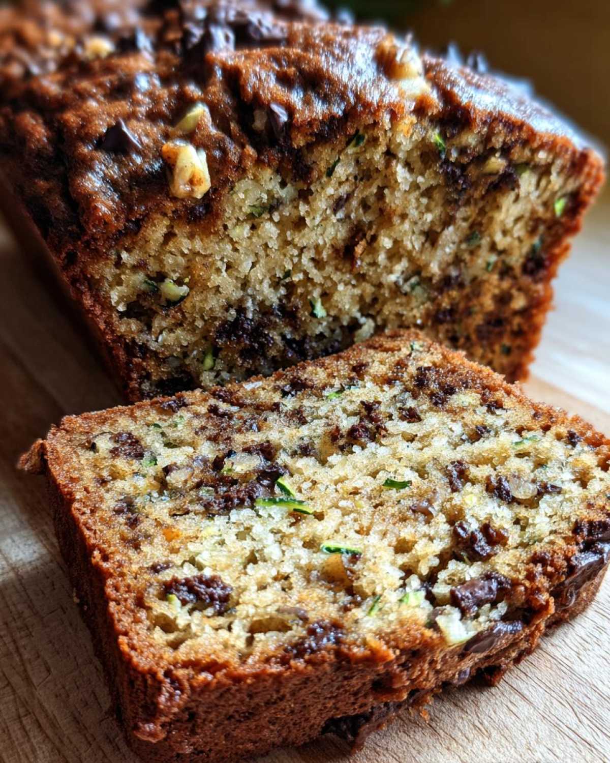 Spiced Chocolate Zucchini Bread Orange Walnuts - detail 3