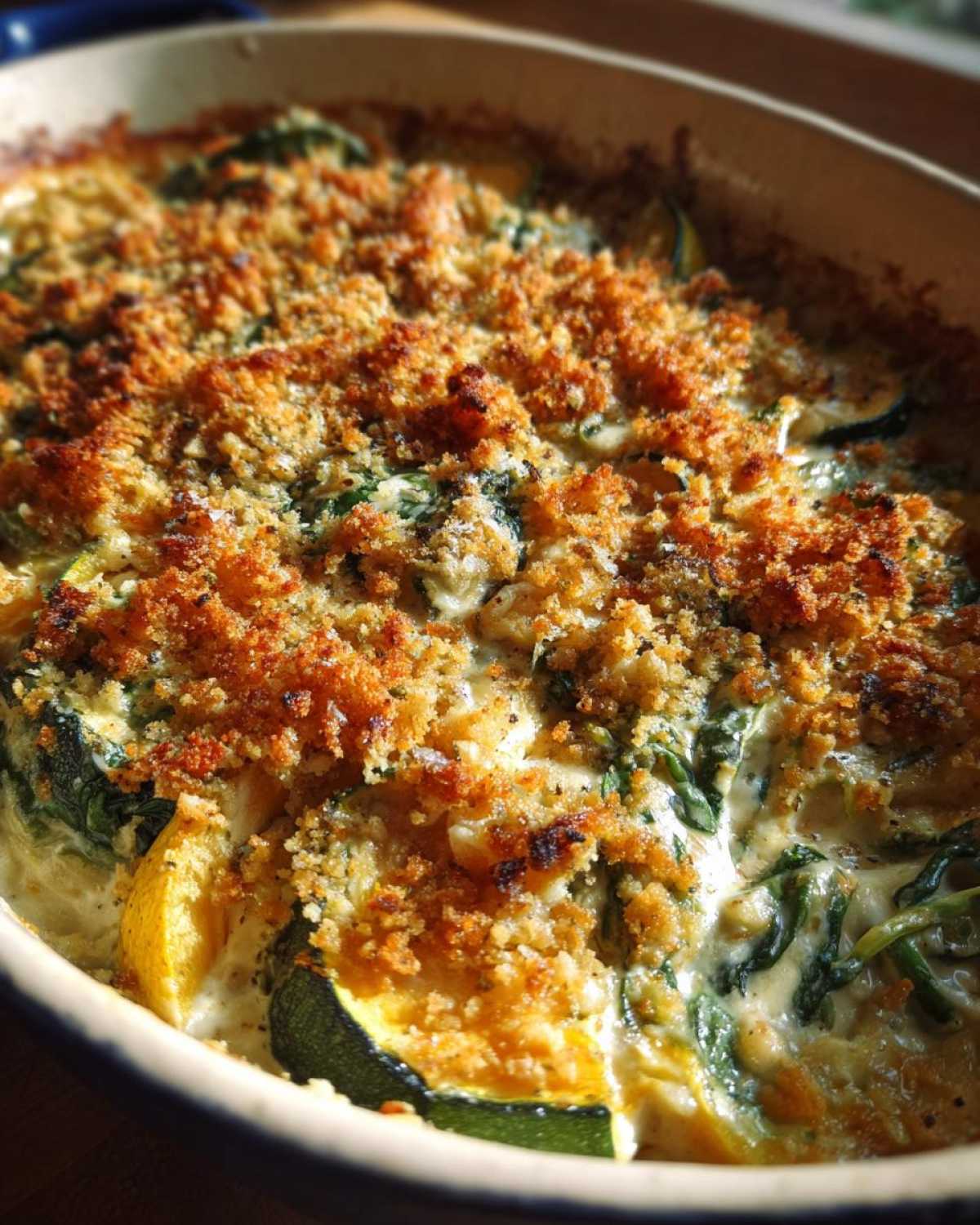 Spinach and squash casserole - detail 3