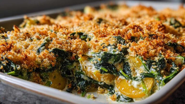 Spinach and squash casserole