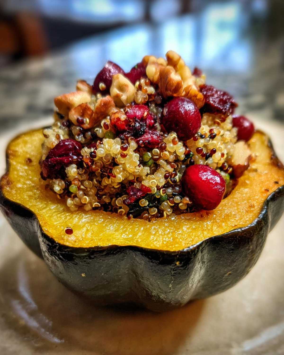 Stuffed Acorn Squash with Quinoa and Cranberries - detail 4